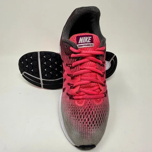 Nike Zoom Pegasus 33 Running Shoes Pink Grey Women's Size 9 - Picture 11 of 15